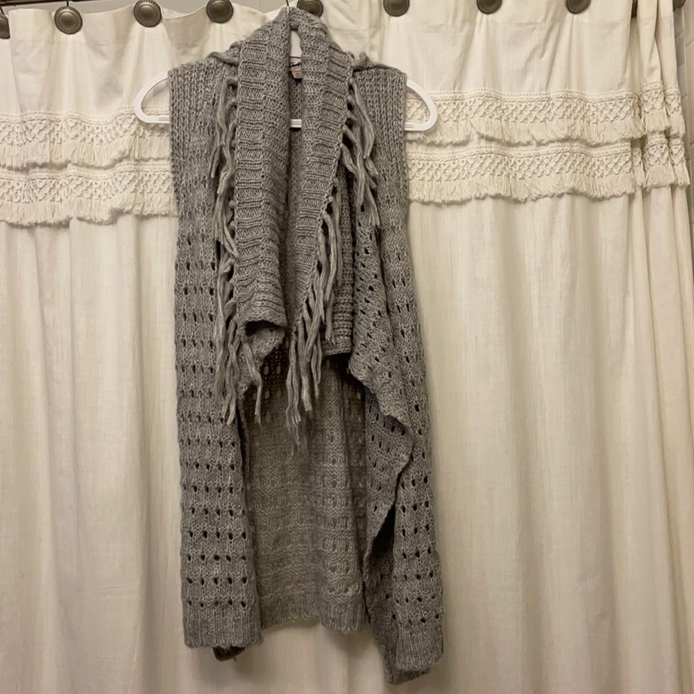 Knox Rose Knit Sleeveless Open Front Cardigan